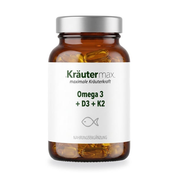 Kräutermax Omega 3 D3 2000 IE K2 Kapseln 90 St