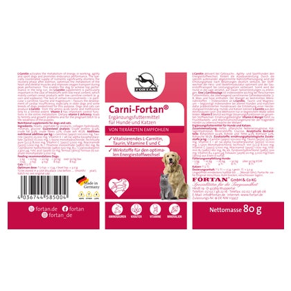 Carni-Fortan Pulver – mit L-Carnitin & Taurin 80 g online kaufen