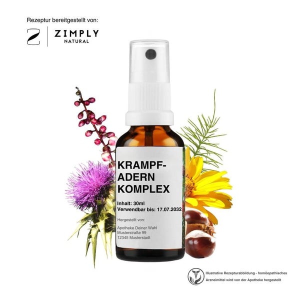 Zimply Natural KRAMPFADERN KOMPLEX - Pflanzbasierte Rezeptur 30 ml