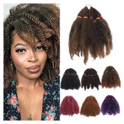 Extensions Marley Twist Crochet Afro Flechten 3 Bündel Kaffe 1 St