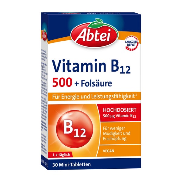 Abtei Vitamin B12 500 Plus Tabletten 30 St