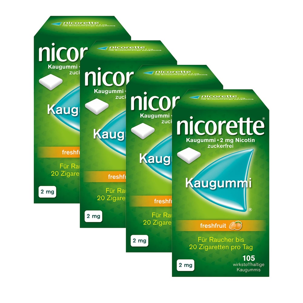 Nicorette Kaugummi freshfruit 2mg 4X105 St