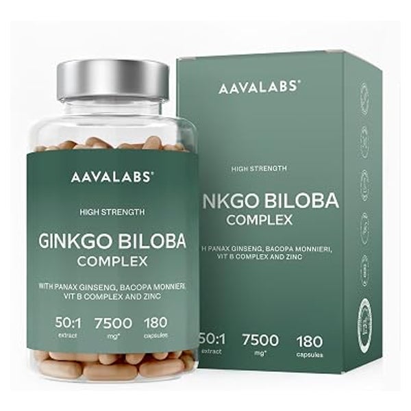 Aavalabs Ginkgo Biloba 50:1 Komplex, 180 Kapseln 180 St