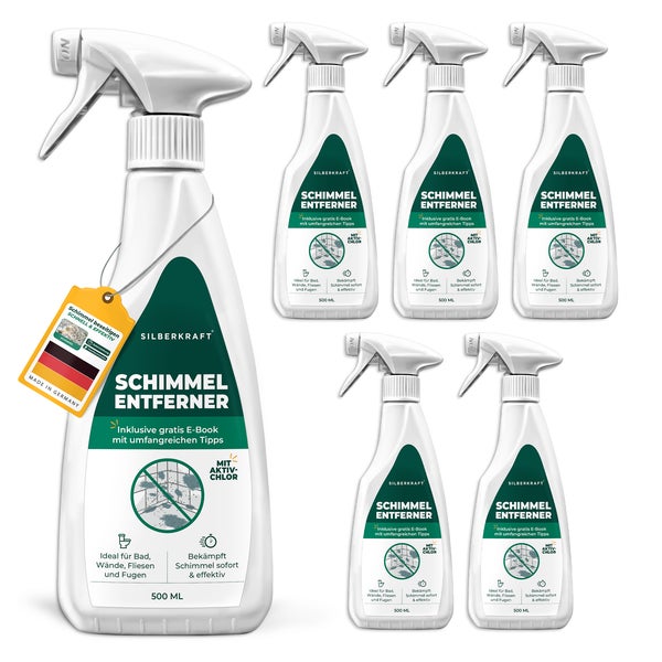 Schimmelentferner / Schimmelspray mit E-Book 6 x 500 ml 3000 ml