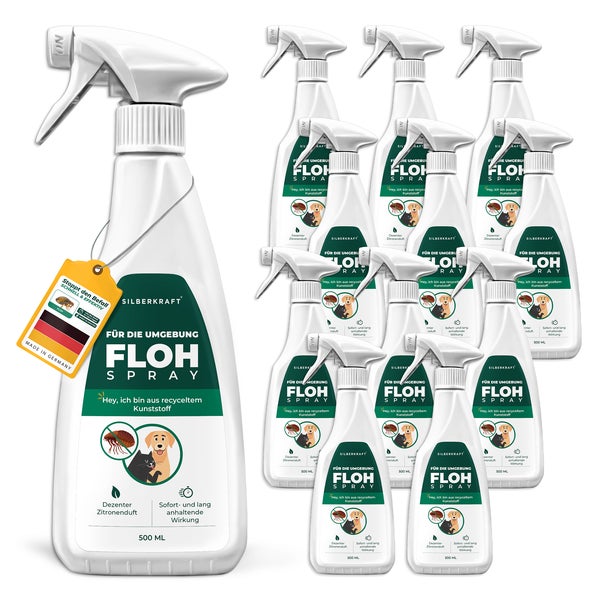 Silberkraft Flohspray die Umgebung 12 x 500 ml 6000 ml