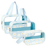 Kosmetiktasche transparent PVC wasserdicht 3er Damen Bedruck 1 St