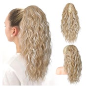 Pferdeschwanz Haarteil Ponytail Clip Aschblond mit Strähnche 1 St