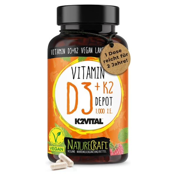 NatureCraft Vitamin D3+K2 Depot 100 St