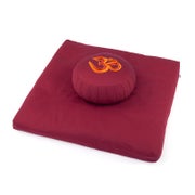 bodhi Medi-Set ECO: Meditationskissen + Zabuton, bordeaux 1 St