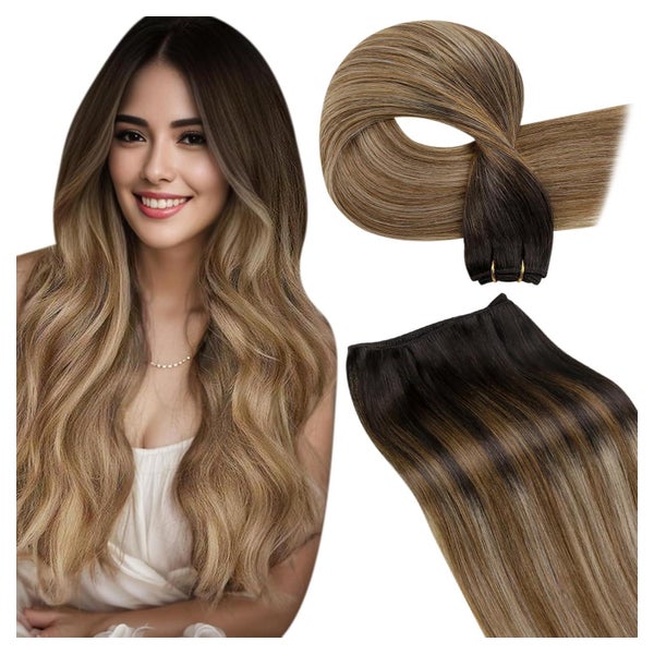 Extensions 55cm-100G Dunkelbraun bis Mittelbraun mit Aschblo 1 St