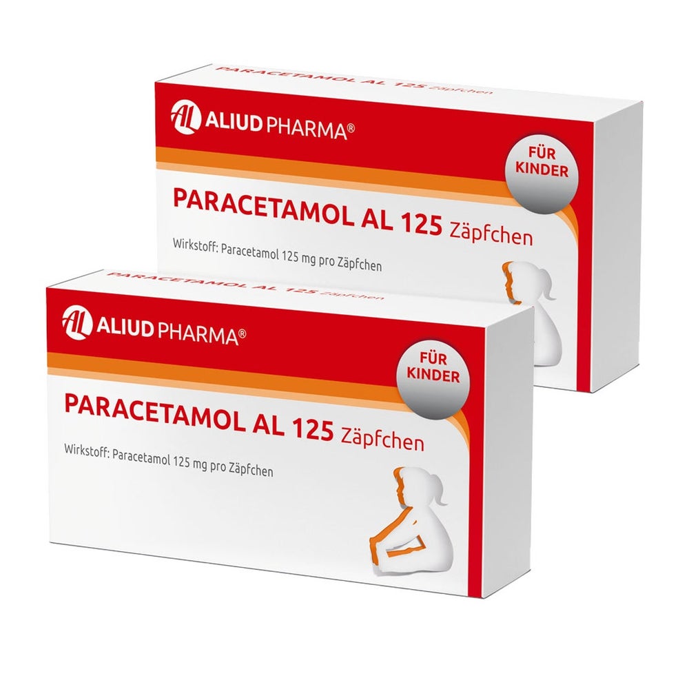PARACETAMOL AL 125 Zäpfchen Doppelpack 2X10 St