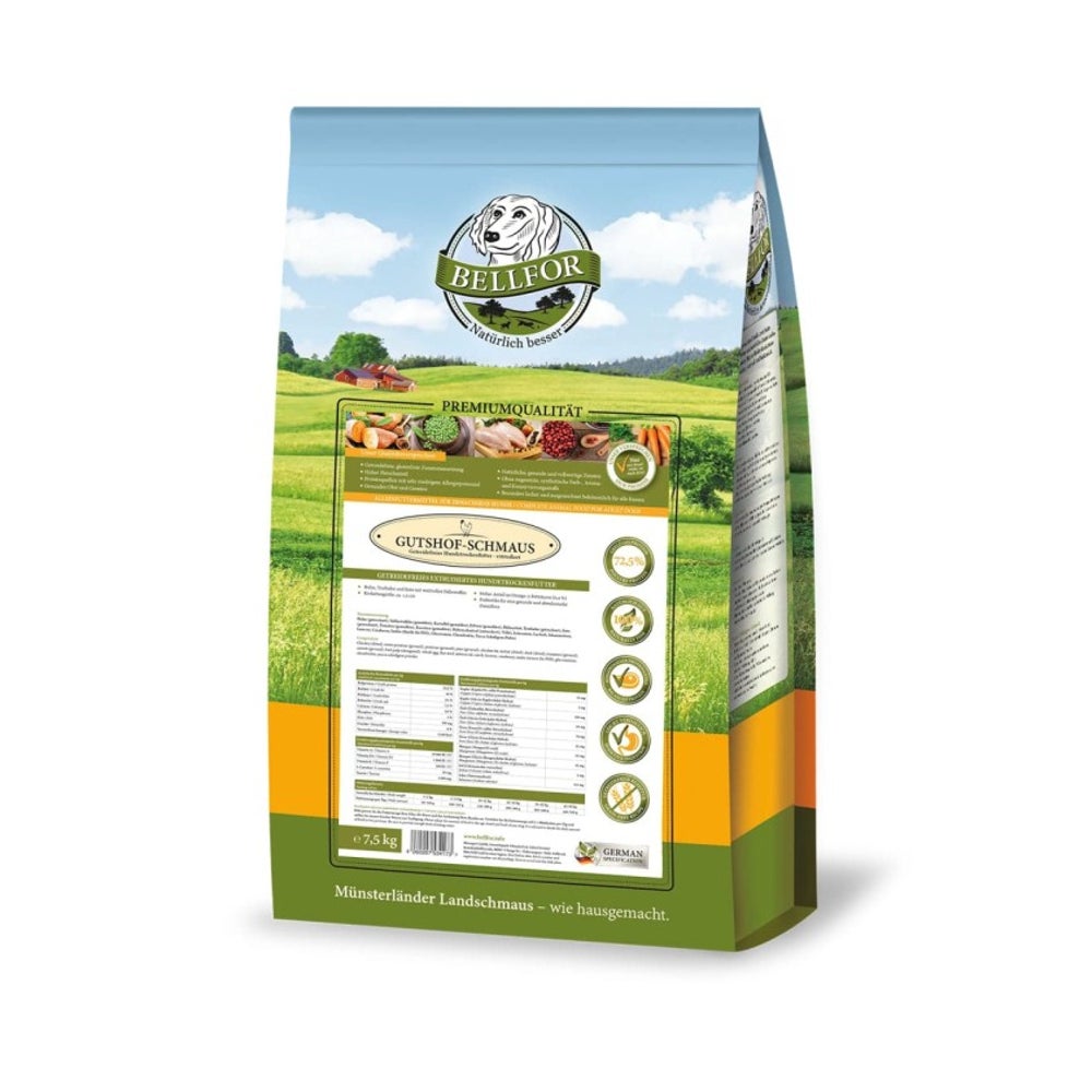 Bellfor Trockenfutter für Hunde Gutshof-Schmaus 7,5 kg 7500 g