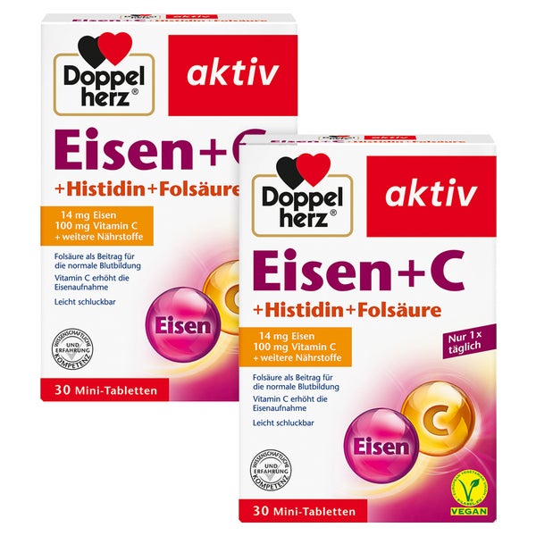 DH aktiv Eisen + C + Histidin + Folsäure 2X30 St
