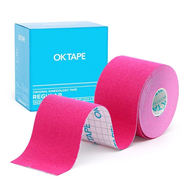 OK TAPE Kinesiologieband Pink 5cm x 5m - Sportband für Muskelunterstützung und