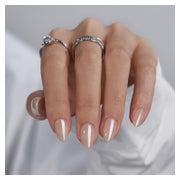 Künstliche Fingernägel Kurz Almond Nude Nagelkleber Chrome Y 1 St
