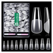 Nageltips 500 Coffin Fullcover Prebuff Gelnägel Kleber Balle 1 St