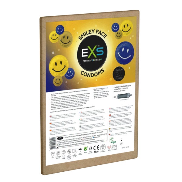 «Smiley Face» Kondome in Rundfolien (24 Kondome) 24 St