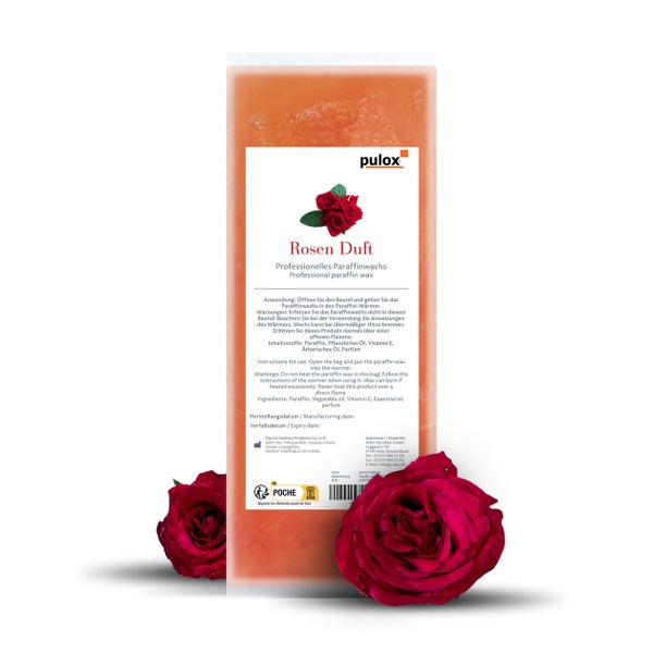 Pulox Paraffin-Wachs - Rosen-Duft, 450 g Block 1 St