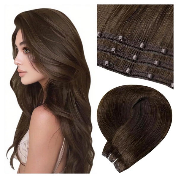 Extensions Micro Weft Echthaar Braun Remy 12Zoll 40cm-50g 2. 1 St