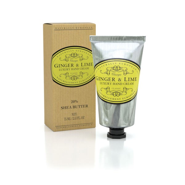 Naturally European Luxury Handcreme Ginger & Lime mit 20% Shea Butter 75 ml