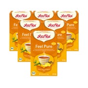 Yogi Tea - Feel Pure mit Zitrone Bio Kräutertee | 6 x 30,6g 6x17 St