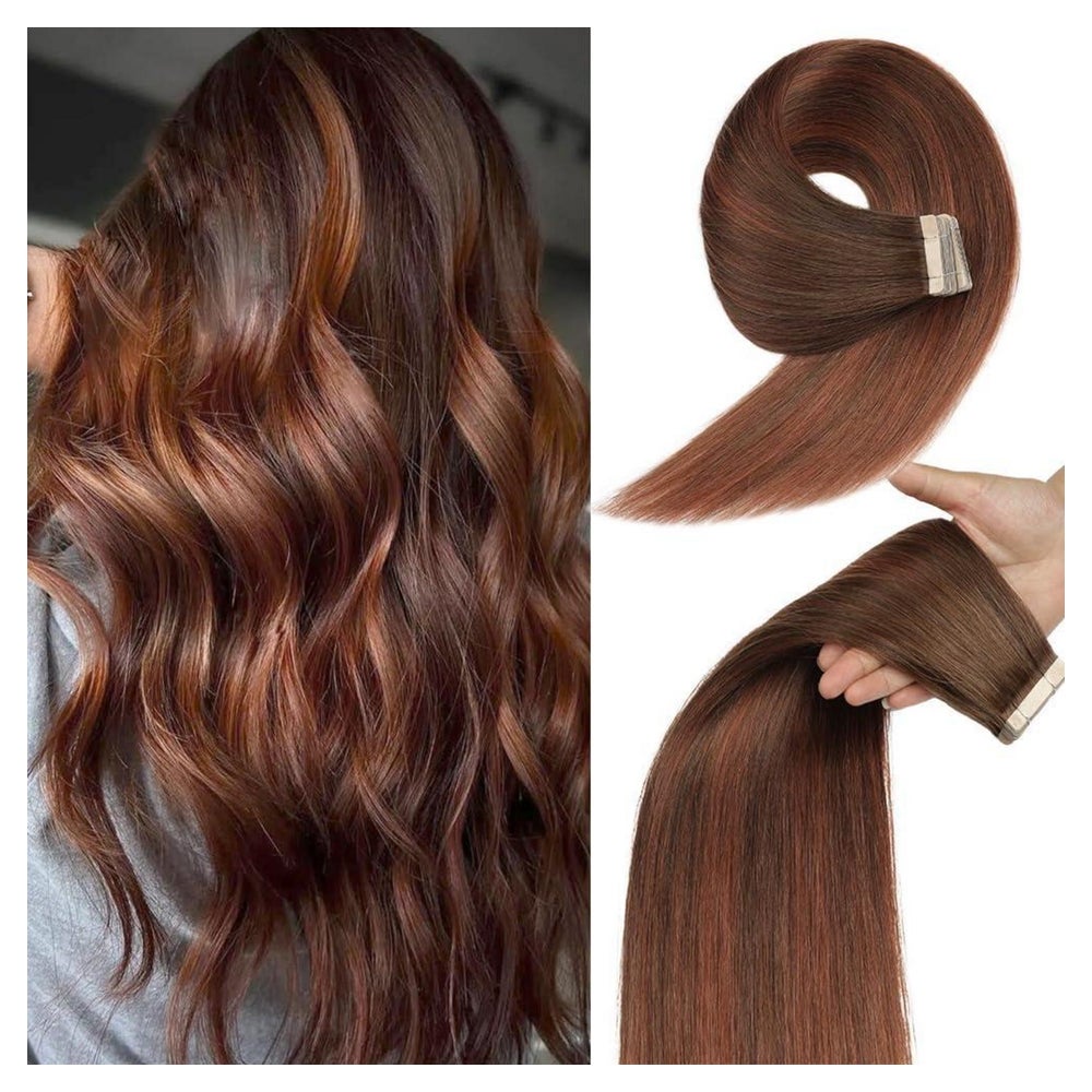 Tape Extensions Echthaar Remy 55cm 4 4 33A# 22inch(55cm)-20p 1 St