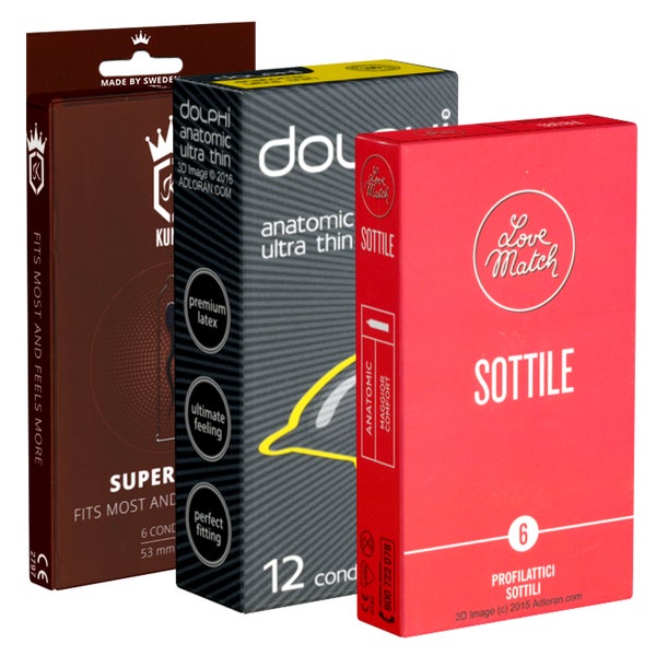 Kondomotheke® Feel&Thin Mix Nr.2 - 3 Sorten dünne Kondome (24 Kondome) 24 St