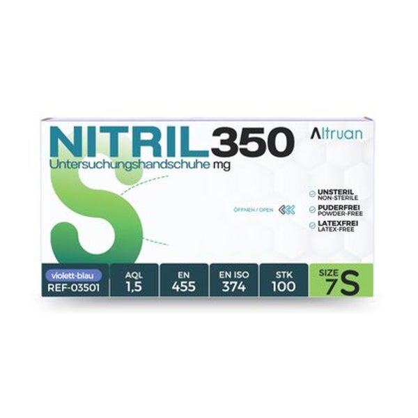 Altruan Nitril350 Viol.bl.unt.unst Latexf Puderf S 100 St