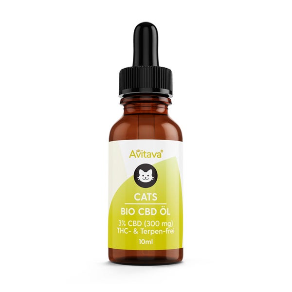 Avitava - CBD Vollspektrum Tropfen 3% (300mg) für Katzen THC-frei 10 ml