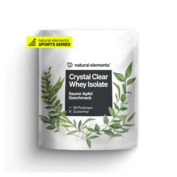 Crystal Clear Whey Isolat 900g – Saurer Apfel Geschmack – Protein Pulver – erfrischender Protein Shake – in Deutschland produziert & laborgeprüft 900 g