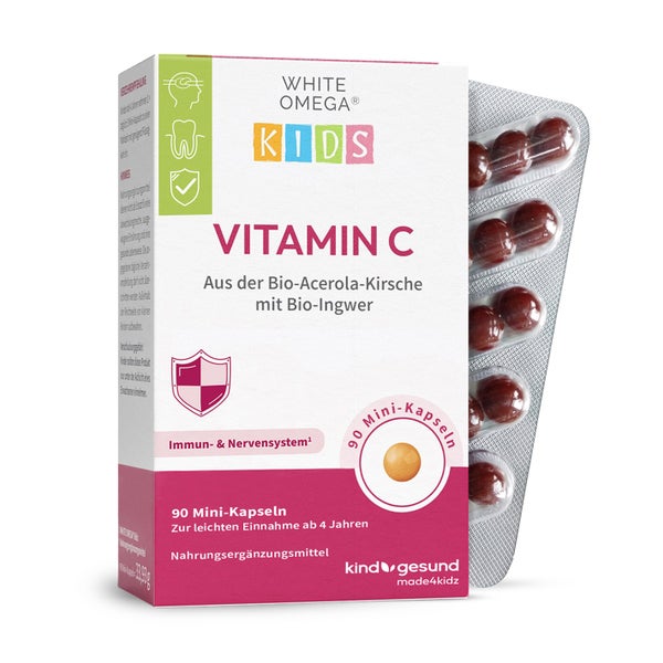 Vegane Vitamin C Kapseln für Kinder – WHITE OMEGA® Kids 90 St