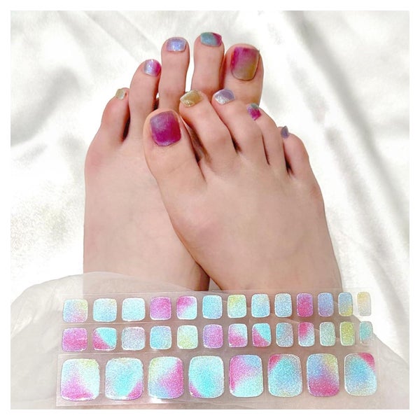 Nagelfolien Fußnägel UV Gel Selbstklebend 34 Mehrfarbig 1 g 1 St