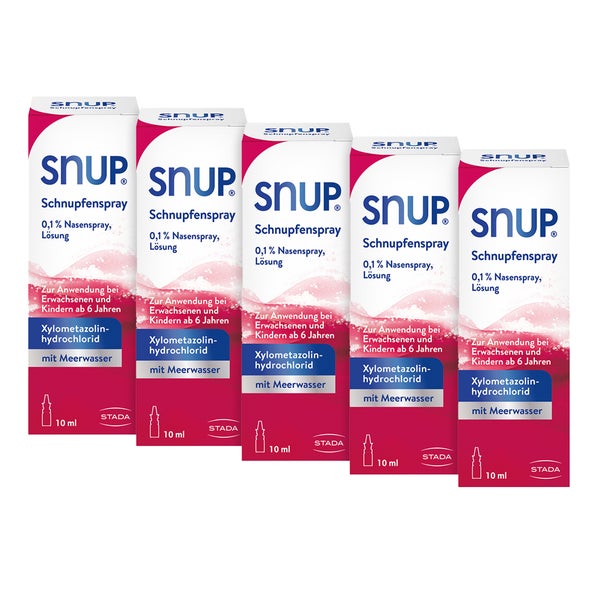 Snup Schnupfenspray 0,1% 10ml Fünferpack 5X10 ml