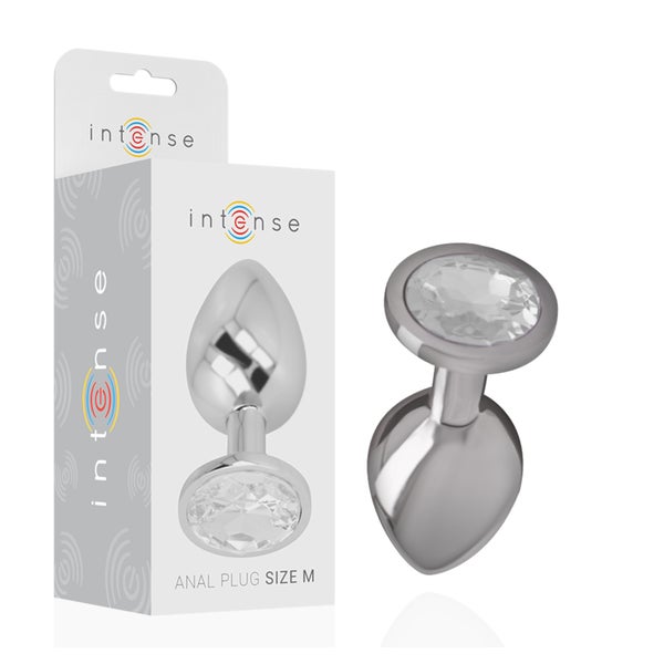 Intense - Aluminiumplug mit Silbernem Kristall