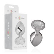 Intense - Aluminiumplug mit Silbernem Kristall