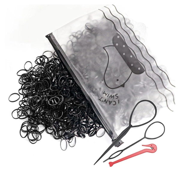 1000 Stück Transparente Elastische Mini Haargummis+2 Flechth 1 St