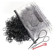 1000 Stück Transparente Elastische Mini Haargummis+2 Flechth 1 St