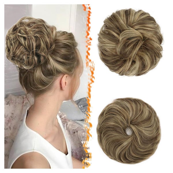 Haarteil Haargummi Dutt Extensions Damen Mittleres Braun Mit 1 St
