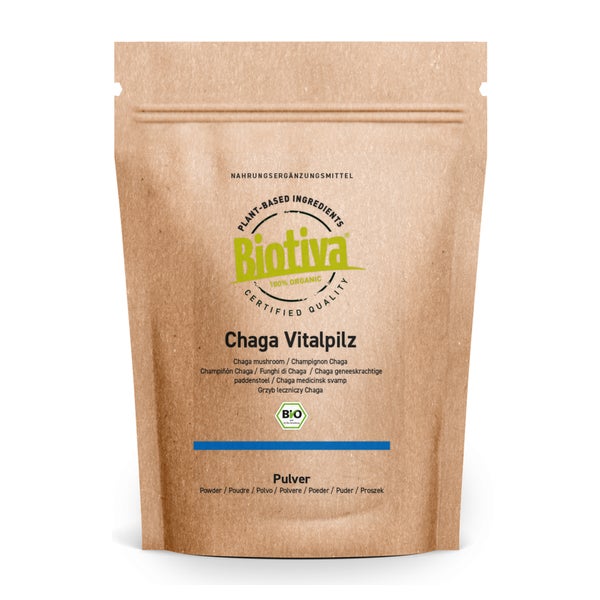 Biotiva Chaga Pilz Pulver Bio 250 g