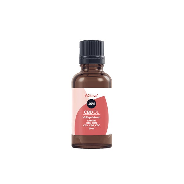 Avitava 10% CBD Öl im Vollspektrum 50 ml 10 ml
