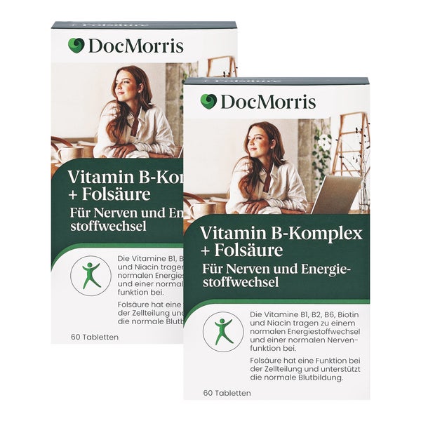 DocMorris Vitamin B Kompl.+ Folsäure Duo 2X60 St
