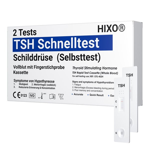 HIXO TSH Schnelltest Schilddrüsenunterfunktion 2 St