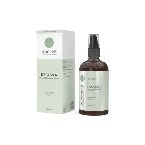 BIOGRINE „RECOVER“  CBD-MASSAGEÖL BERGAMOTTE 100 ml
