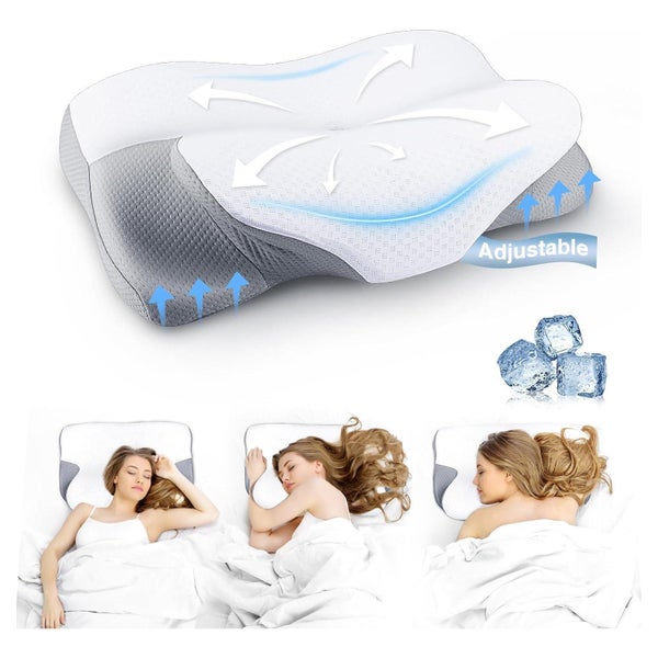 Memory Foam Kissen Nackenstützkissen LUOFNI Ergonomisches Sc 1 St