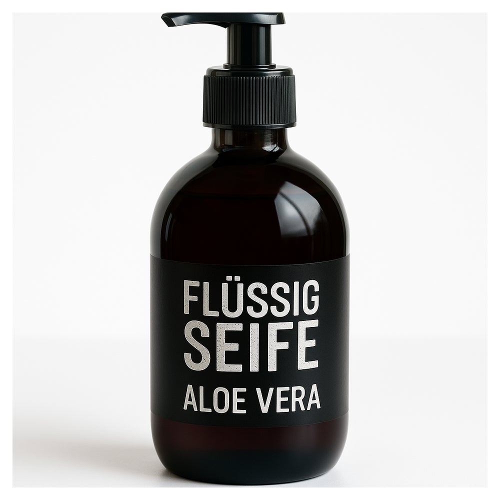Echte flüssige Pflanzenölseife Aloe Vera Black Edition 500 ml