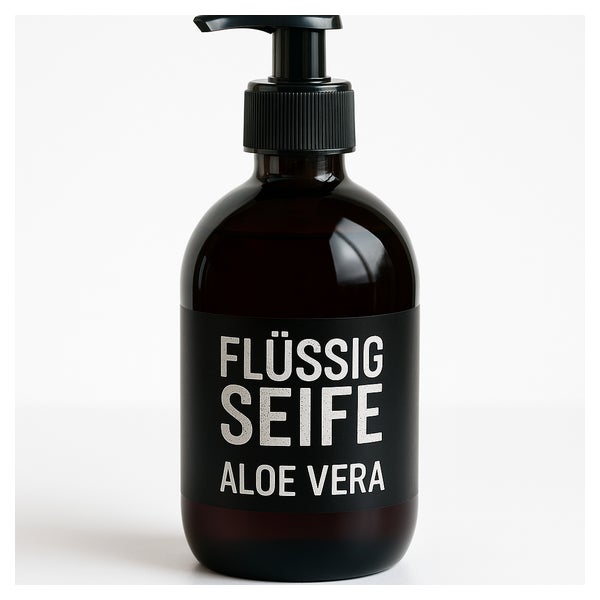 Echte flüssige Pflanzenölseife Aloe Vera Black Edition 500 ml