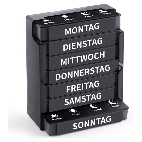 Opret Tablettenbox 7 Tage Pillendose Medikamentenbox 4 Fäche 1 St