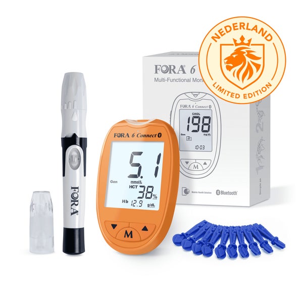 FORA 6 Connect Multi-Parameter-Messgerät – Sonderausgabe (Orange) – mg/dl 1 St