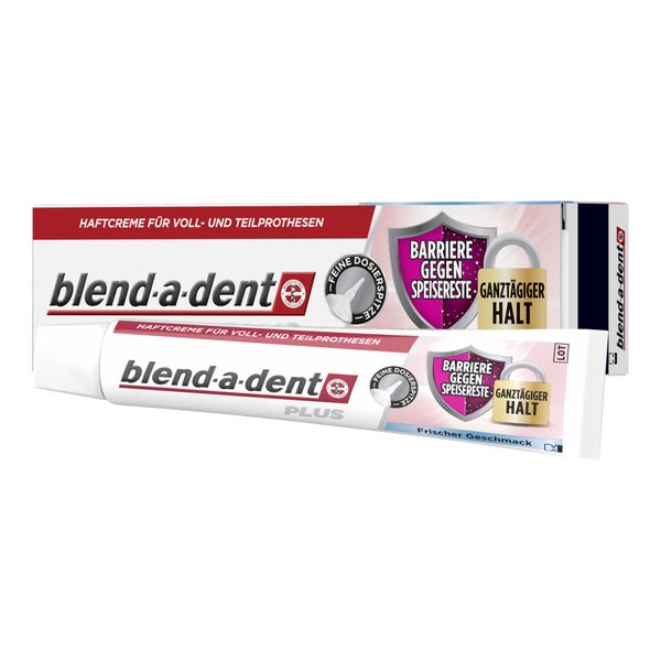 blend-a-dent Plus Haftcreme, Frischer Geschmack, mit Barriere gegen Speisereste 40 g