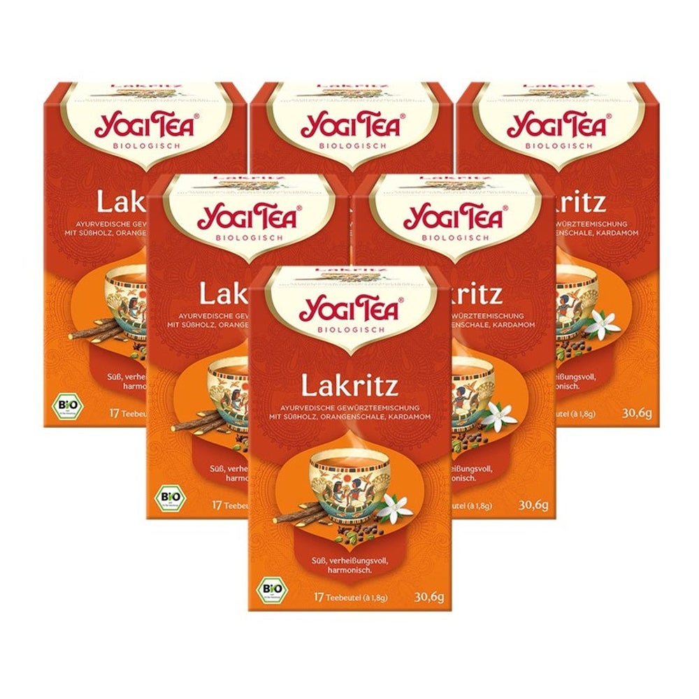 Yogi Tea -Lakritz Bio Gewürztee | 6 x 30,6g 6x17 St